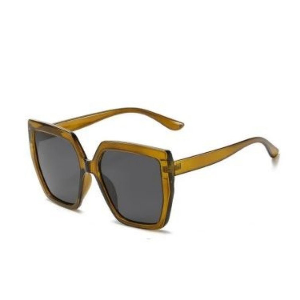 Sunglasses Khaki Frame Gray Lenses